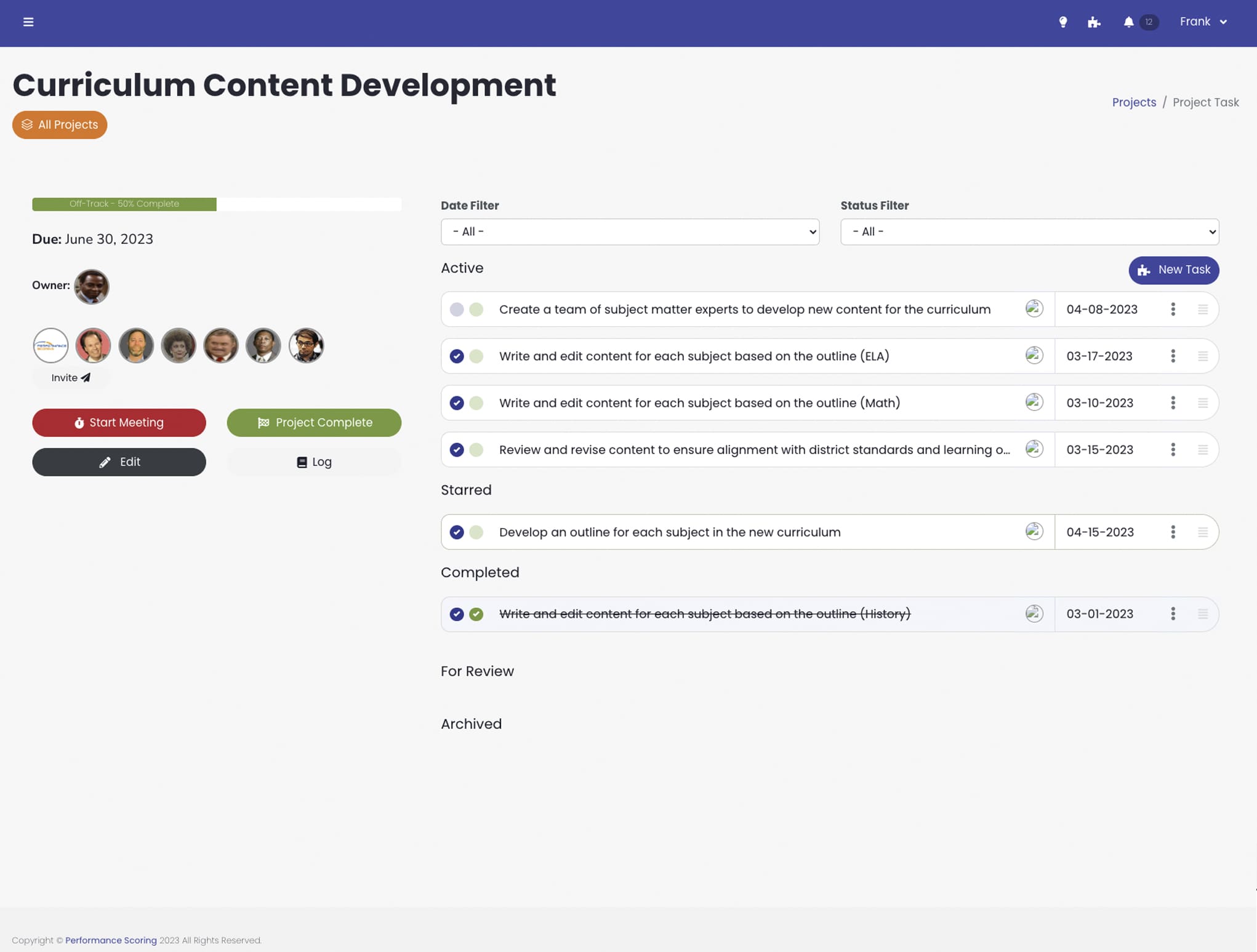 With LoopSpire meeting management & engagement tool you can create and manage project workflows, assign tasks, and track progress towards goals.