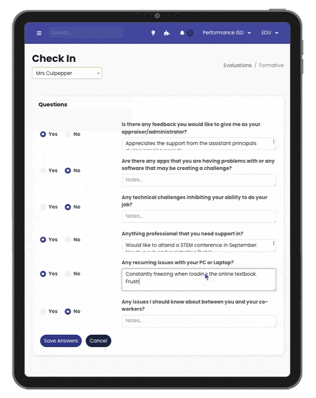 Whole-Person<br />
Our application breaks down goal data and alignment down even further into individuals' objectives, engagement, expectations understanding, reviews, and aggregate feedback for a better understanding of the whole person, not just small facits.